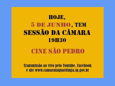 Acompanhe a Sessão da Câmara