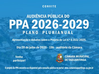 Audiência Pública do PPA 2026-2029
