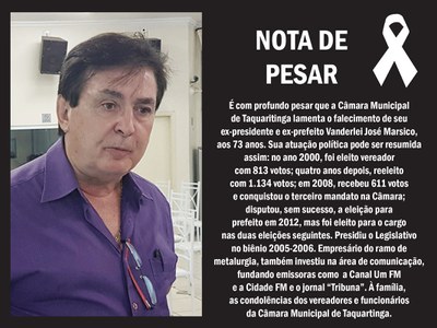 NOTA DE PESAR