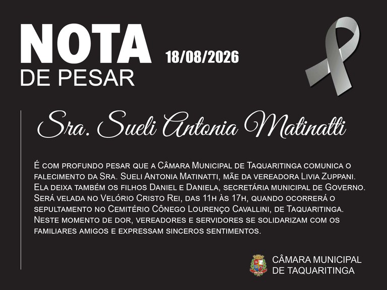 NOTA DE PESAR