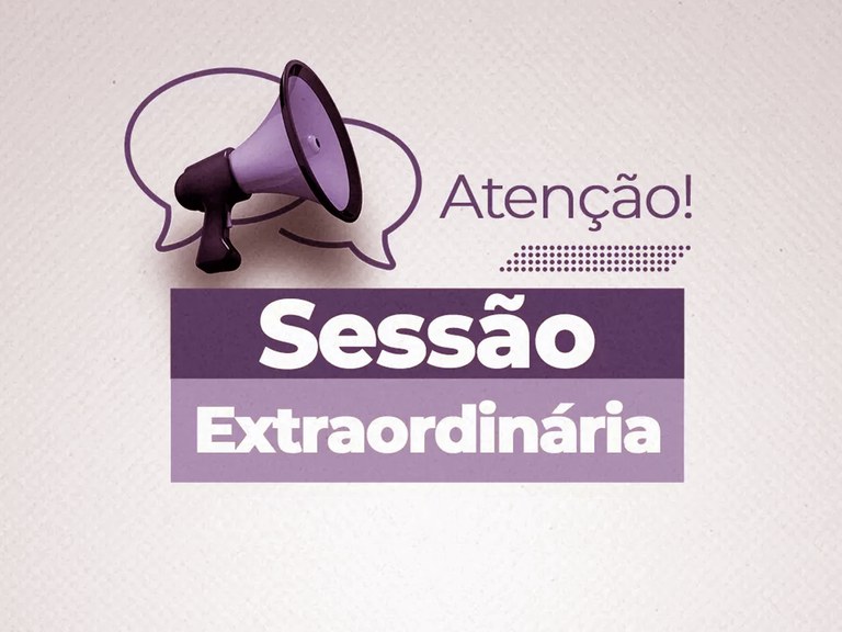 Sessão Extraordinária nesta quinta-feira